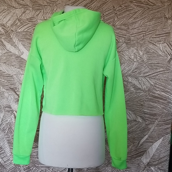 Roma Concept neon green crop hoodie - Picture 2 of 3